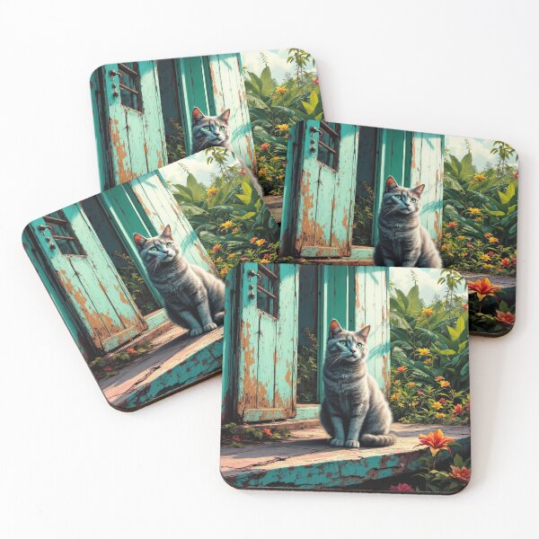 Item preview, Silver Tabby in Turquoise designed and sold by HabitableMoons.