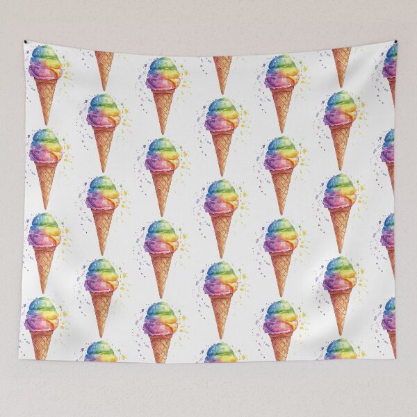 Item preview, Rainbow Ice Cream – Colorful Sweetness designed and sold by Moss and Moon Studio.