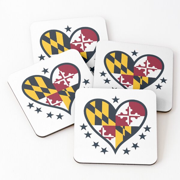 Item preview, Maryland Love – Heart-Shaped State Flag Design designed and sold by Madustoks.