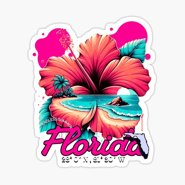 Vista previa del artículo con la obra «Verano interminable en Florida», diseñado y vendido por BERLINSHIRTSHOP.