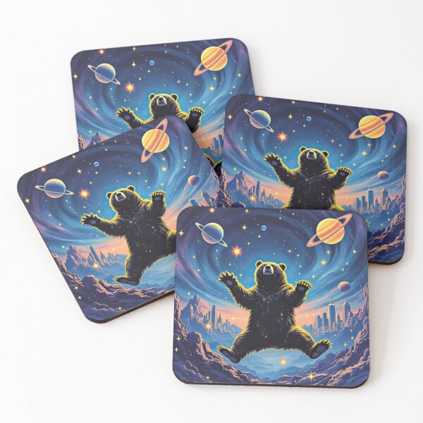 Item preview, Levitating Black Bear designed and sold by HabitableMoons.