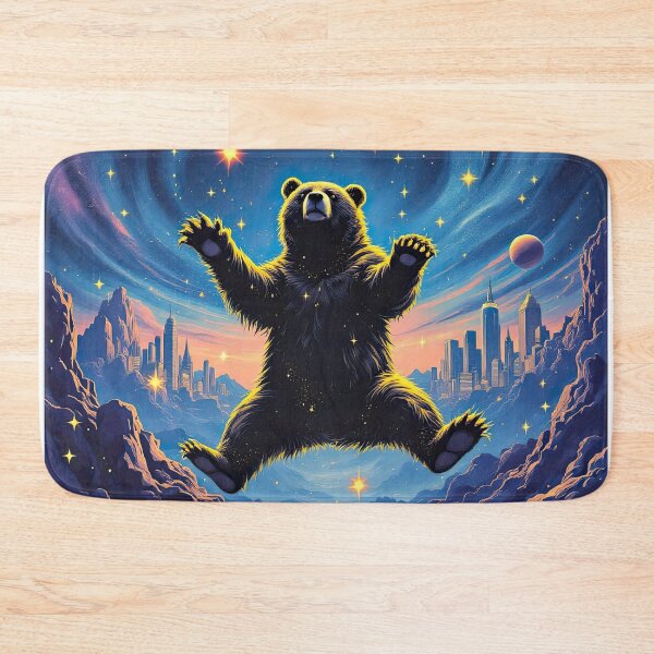 Item preview, Levitating Black Bear designed and sold by HabitableMoons.