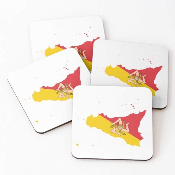Item preview, Flag map of Sicily designed and sold by Beluga Cat.