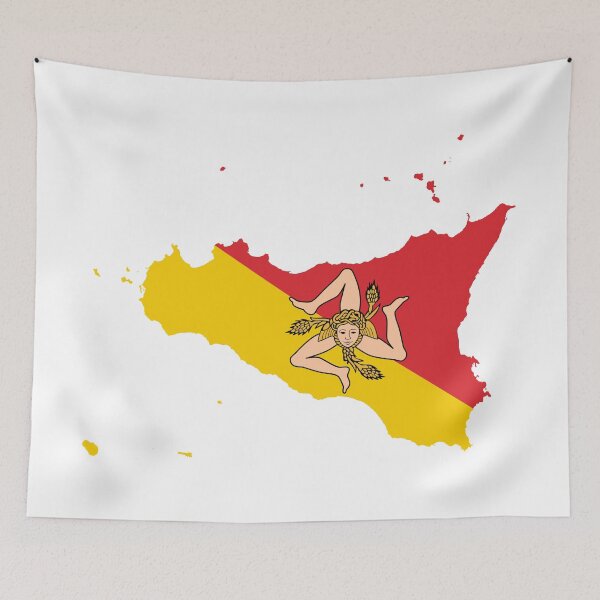 Item preview, Flag map of Sicily designed and sold by Beluga Cat.