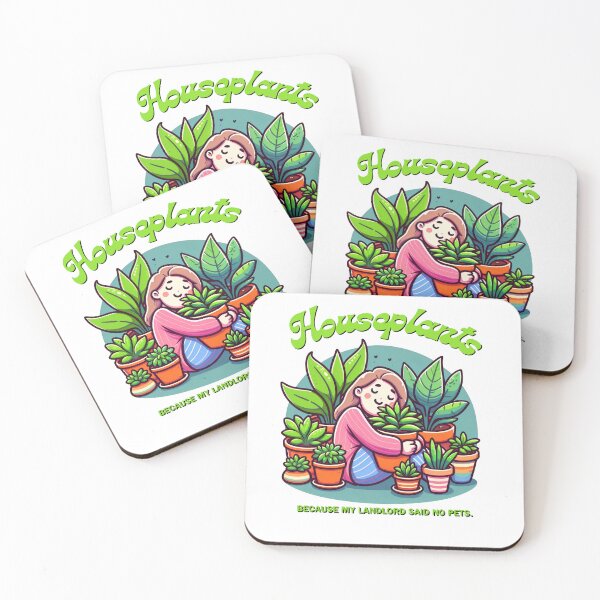 Item preview, Houseplants: Because My Landlord Said No Pets – Funny Plant Sticker designed and sold by Zephyra Grove.