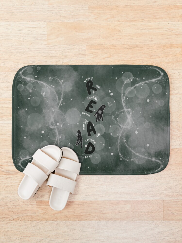 Thumbnail 1 of 6, Bath Mat, For Magic - green designed and sold by ProsetoPrint.