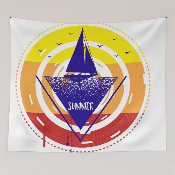 Item preview, "Sunset Voyage: Sailing into Summer Bliss designed and sold by HebHenderson.