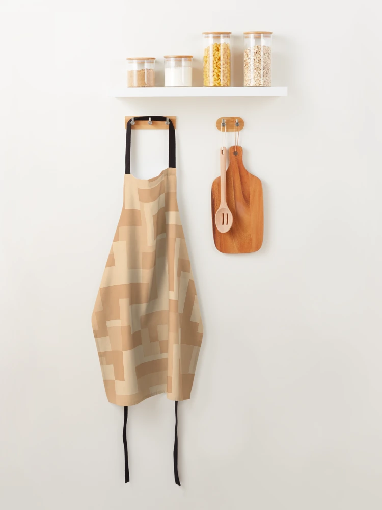 Thumbnail 4 of 6, Apron, Geometric Beige Pattern  designed and sold by Rui Fernandes.