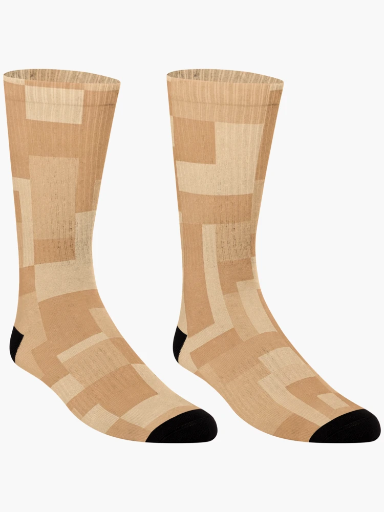 Thumbnail 3 of 5, Socks, Geometric Beige Pattern  designed and sold by Rui Fernandes.