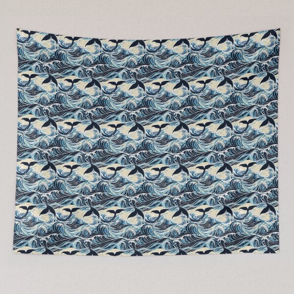 Item preview, Whale Tails in Majestic Ocean Waves designed and sold by ArtDzignsZA.