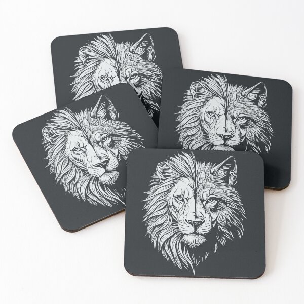 Item preview, Lionwolf head_LGrey designed and sold by crea8designs.