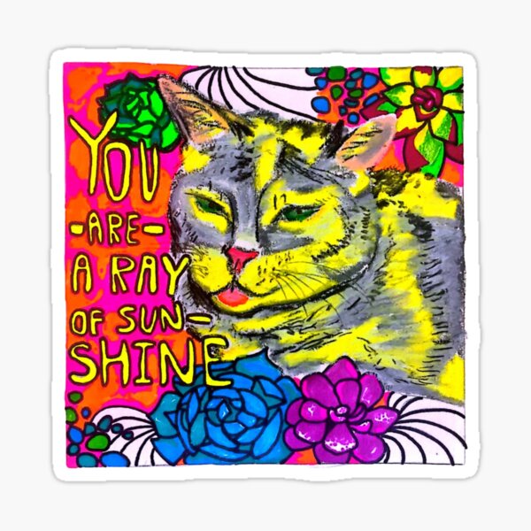 Item preview, Confident Cat – Positive Affirmation Art Print designed and sold by swirlyploom.
