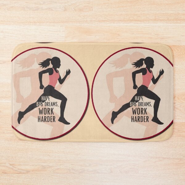 Item preview, Banner symbol female athlete with slogan: Have big dreams, work harder designed and sold by JaroDesign2023.