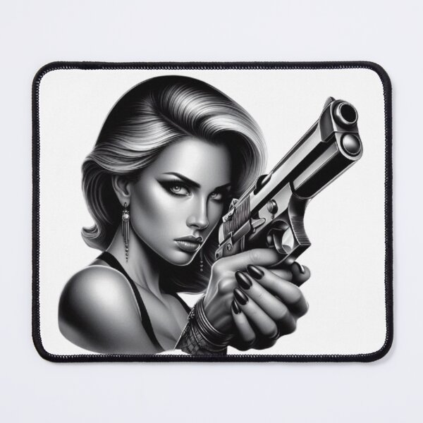Item preview, “Fatal Beauty: an armed and dangerous woman” designed and sold by CHRIST5000.