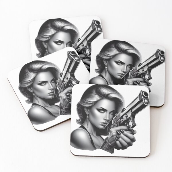 Item preview, “Fatal Beauty: an armed and dangerous woman” designed and sold by CHRIST5000.