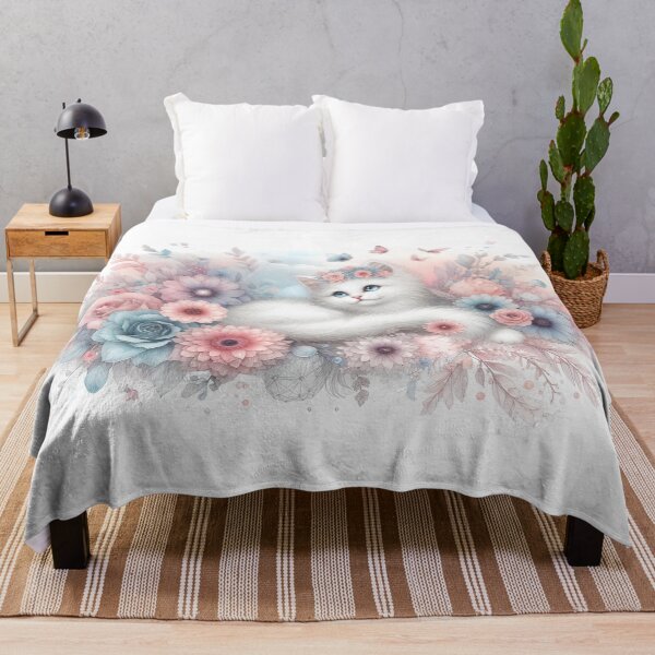 Item preview, Pastel Dreamlike Floral Kitten Design designed and sold by Thavi.