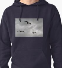 Gulls fly in a stormy sky...... Pullover Hoodie