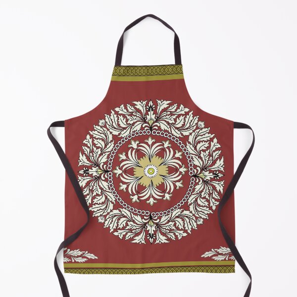 Item preview, red antique rug with white floral designed and sold by Nakorn06 Shop.