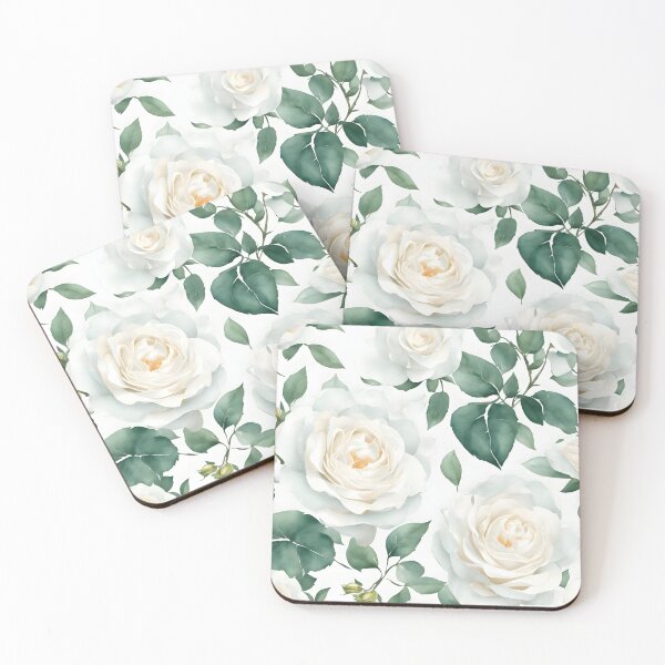 Item preview, Beautiful White Rose flower pattern designed and sold by Canvas-Whispers.