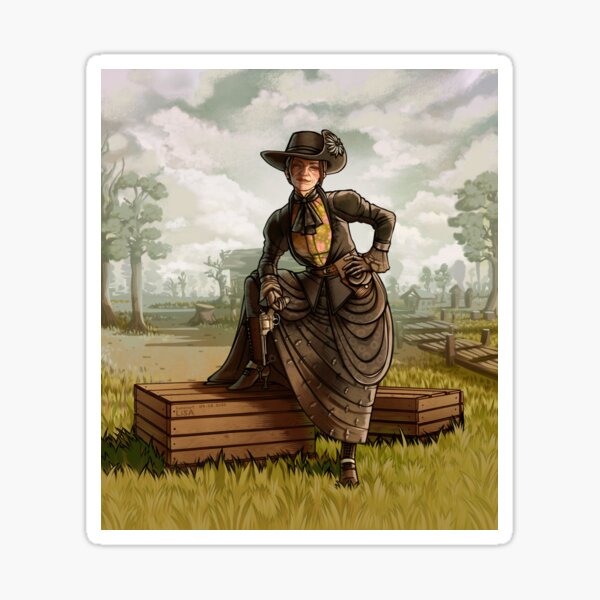 Vista previa del artículo con la obra «Black Belle de Red Dead Redemption», diseñado y vendido por Larunart.