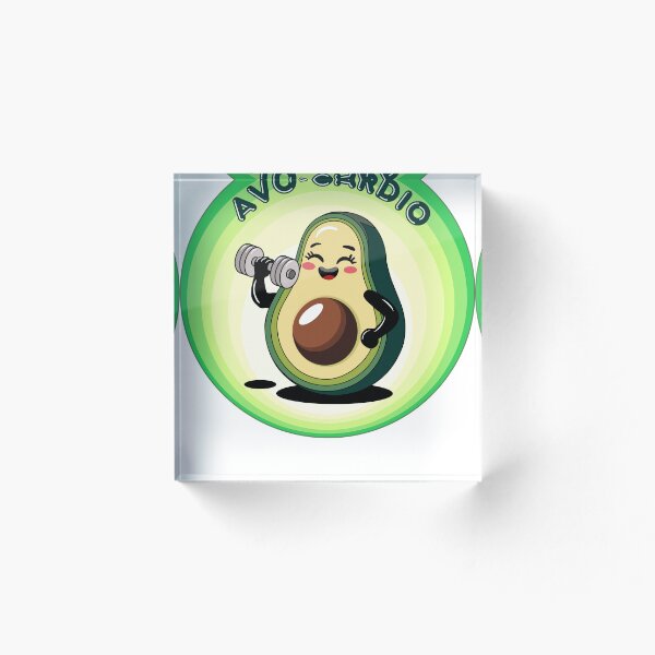 Item preview, Funny Avocado Workout Avo-Cardio Food Pun in Punny Pantry designed and sold by InkMarks.