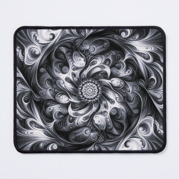 Item preview, black white fraktal geometric decorative abstract desighn designed and sold by Dogandesighn.