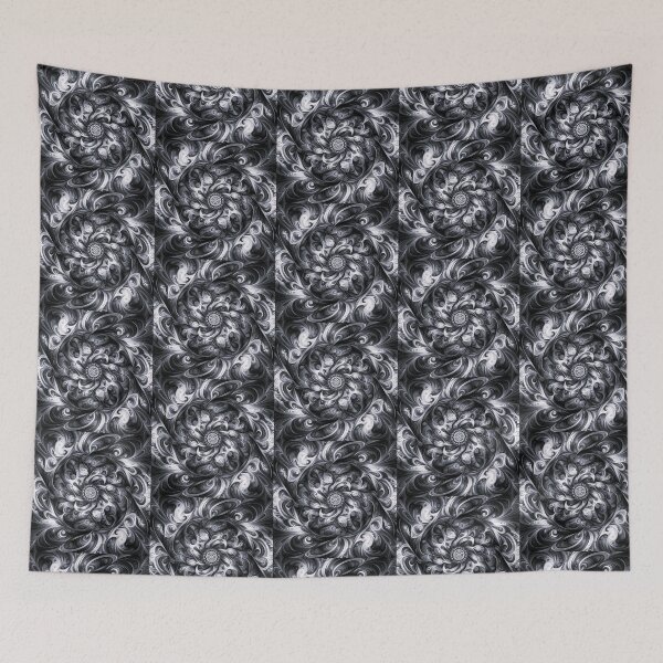 Item preview, black white fraktal geometric decorative abstract desighn designed and sold by Dogandesighn.