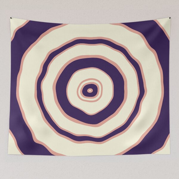 Item preview, Purple, Pale Pink and Creme Colored Wavy Concentric Circles designed and sold by KaSaPo.