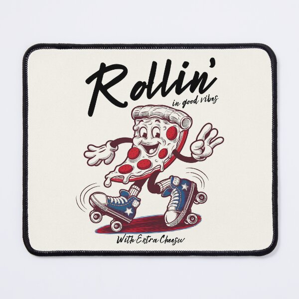 Item preview, Pizza Skater - Rollin' In Good Vibes With Extra Cheese designed and sold by The magic Yellow bus.