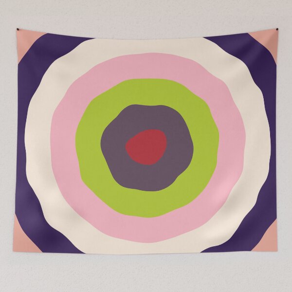 Item preview, Concentric Wavy Circles in Purple, Red and Green designed and sold by KaSaPo.
