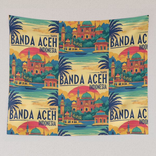 Item preview, Banda Aceh Indonesia Vintage Travel Tourism designed and sold by TravelersGems.