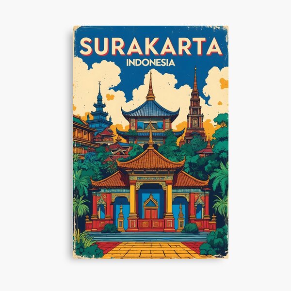 Item preview, Surakarta Indonesia Vintage Travel Tourism designed and sold by TravelersGems.