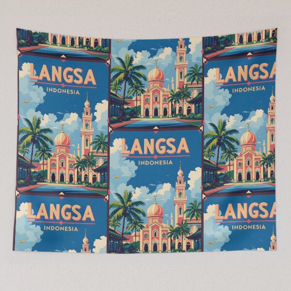 Item preview, Langsa Indonesia Vintage Viajes Turismo designed and sold by TravelersGems.