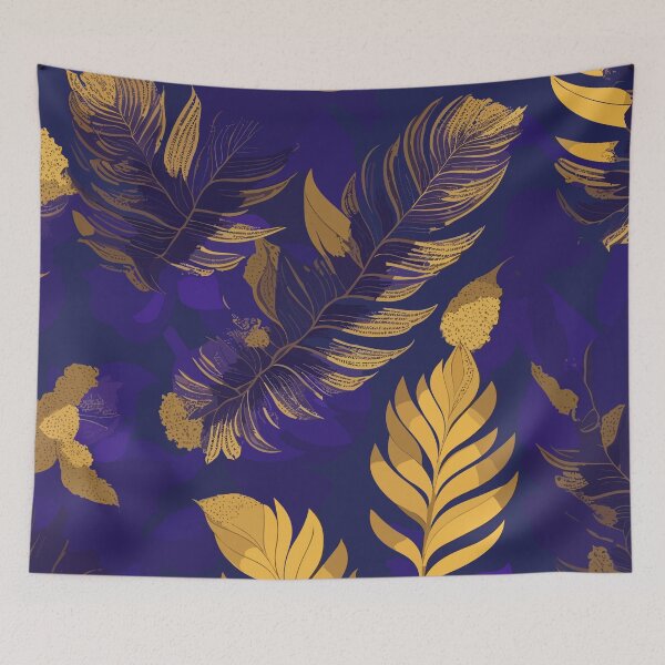 Item preview, Beautiful Gold and Purple Leaves Pattern designed and sold by Canvas-Whispers.