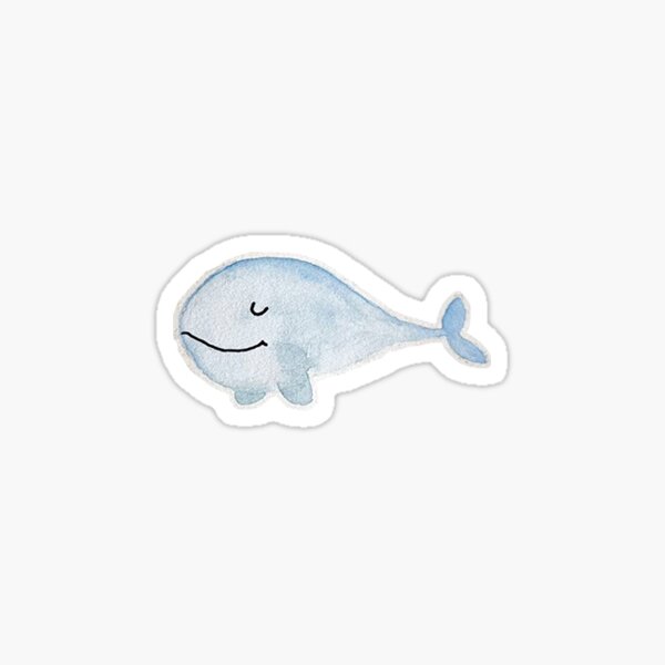 Artikel-Vorschau von Handgemaltes Aquarell Happy Whale Friend Sticker, designt und verkauft von CordaDraconis.