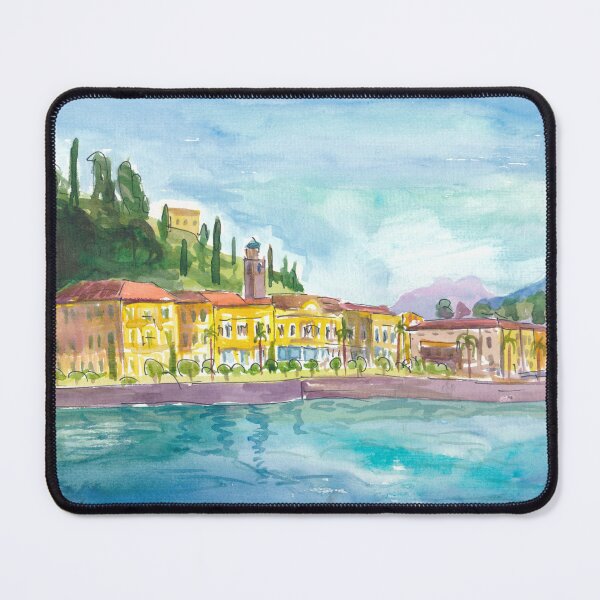 Item preview, Sunlit Bellagio Charm Reflected on Lake Como designed and sold by artshop77.