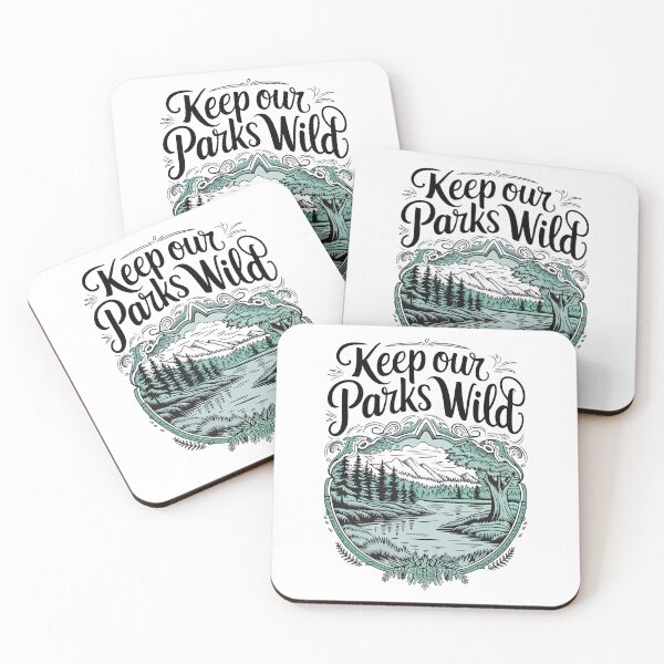 Item preview, Keep Our Parks Wild – Scenic Vintage Wilderness Illustration designed and sold by WildlifeInc.