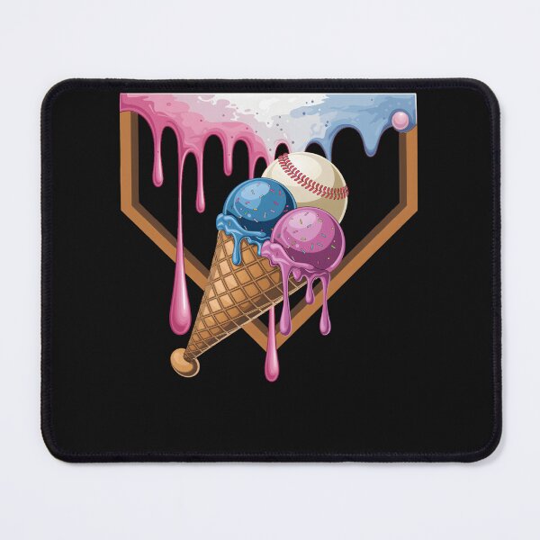 Item preview, Baseball Ice Cream Dripping Baseball Home Plate Drip designed and sold by clothesy7.