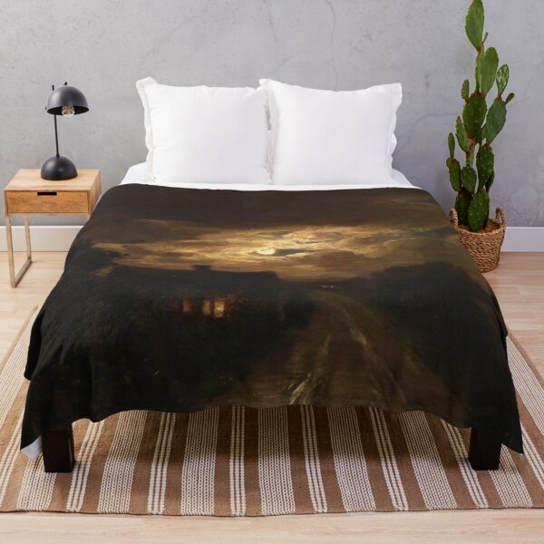 Item preview, Hans Andersen Brendekilde Moonlight shines through the clouds over a dark country road designed and sold by Vintage Designs +.