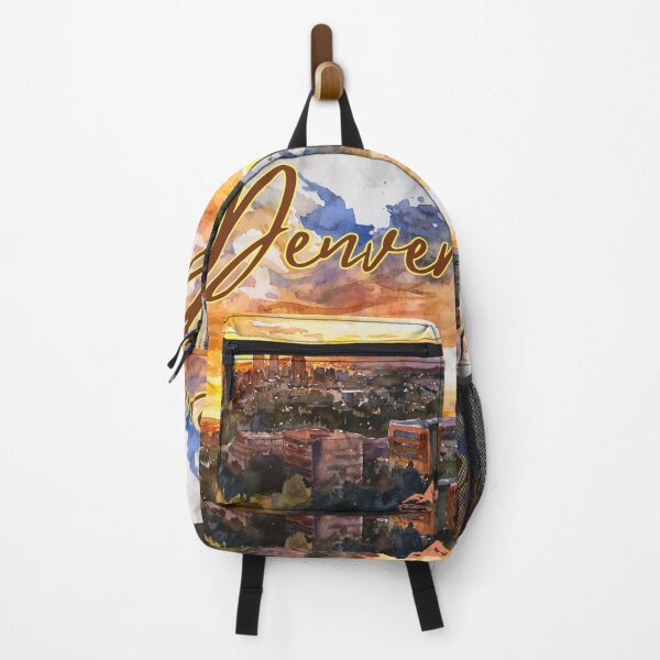 Item preview, Denver Colorado Sunset Skyline Print designed and sold by TuncGK.