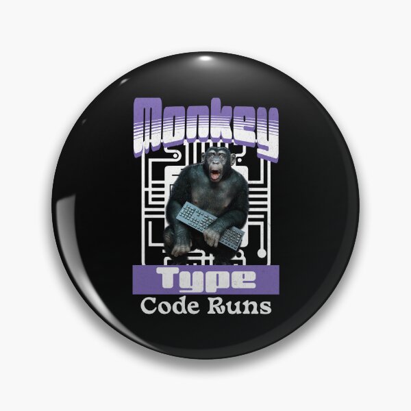 Item preview, Monkey Type, Code Runs Funny Full-Stack Developer Software Engineer designed and sold by Vac1.
