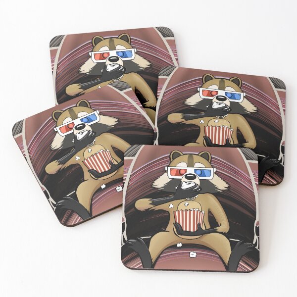 Item preview, Raccoon in Psychedelic Cinema designed and sold by Millustrare.