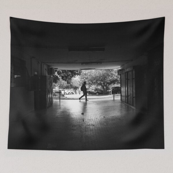 Item preview, man walking in black and white designed and sold by felipequeiroz.