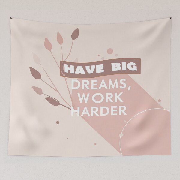 Item preview, Banner poster symbol of achievement with slogan: Have big dreams, work harder designed and sold by JaroDesign2023.