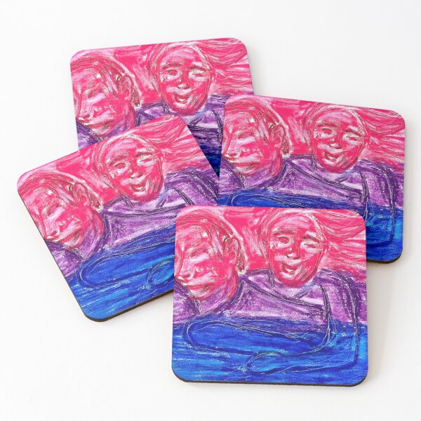 Item preview, Bisexual Flag with Oil Pastels designed and sold by swirlyploom.