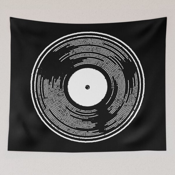 Item preview, Disco de vinilo desgastado en blanco y negro designed and sold by Jdawnink.