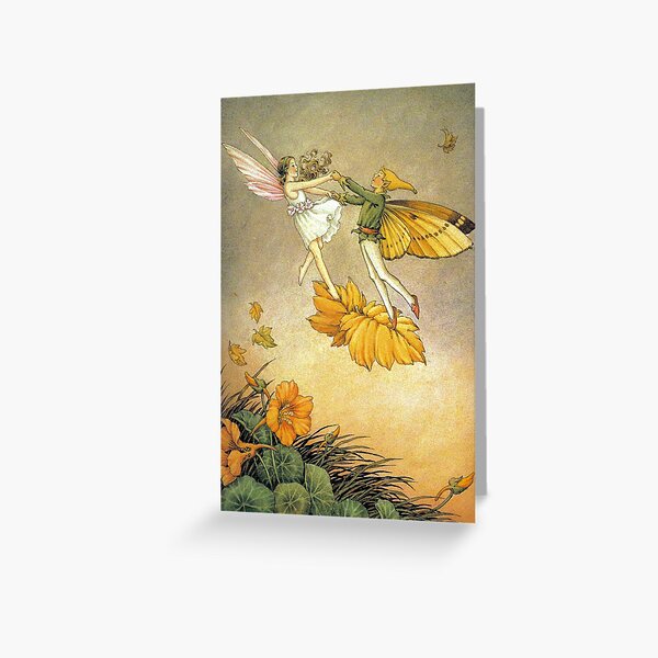 Item preview, Fairies Dancing in the Nasturtiums - Ida Rentoul Outhwaite designed and sold by forgottenbeauty.