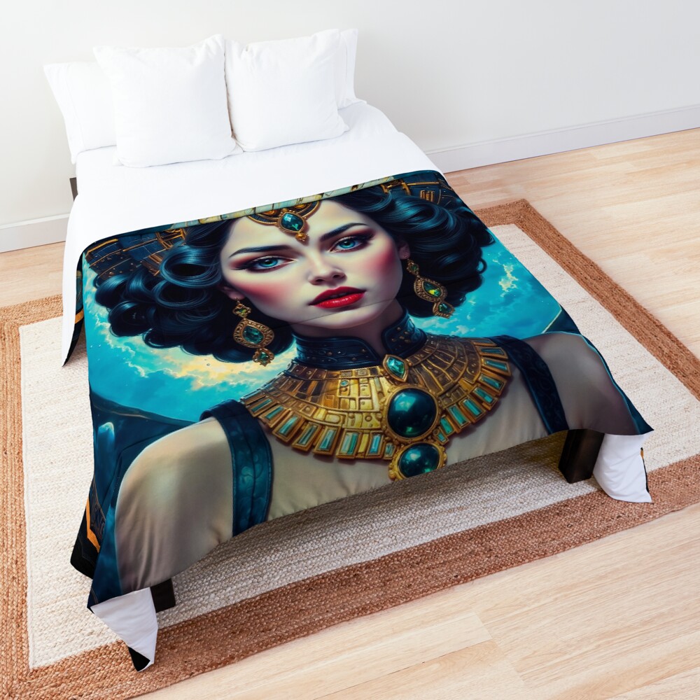 Celeste Ardentis, A Cosmic Portrait Of Timeless Beauty And Grace AI Concept Art by Xzendor7 3 Celeste Ardentis, A Cosmic Portrait Of Timeless Beauty And Grace Alluring AI Concept Art by Xzendor7 Decorative Art Print Comforter