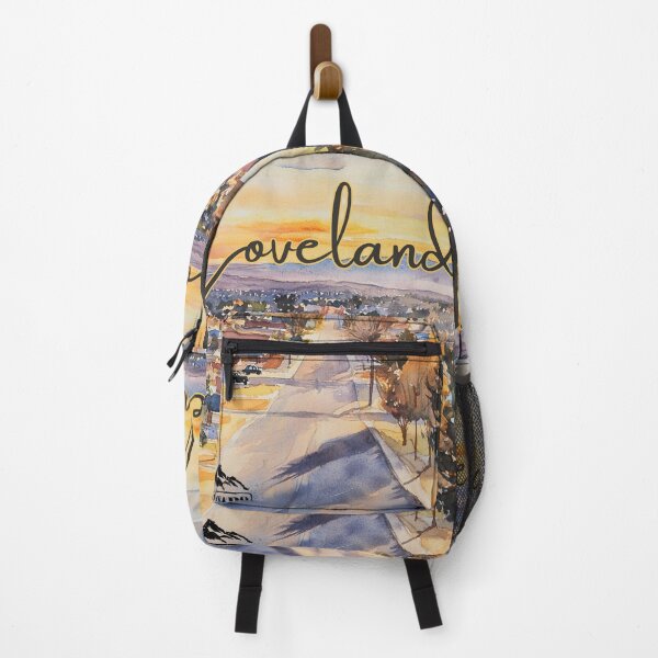 Item preview, Loveland Colorado Cozy Winter Town Print designed and sold by TuncGK.