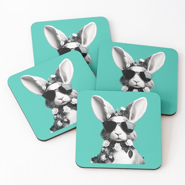 Item preview, Copy of a cool bunny with flowers and sunglasses designed and sold by Rose Design & Photos.